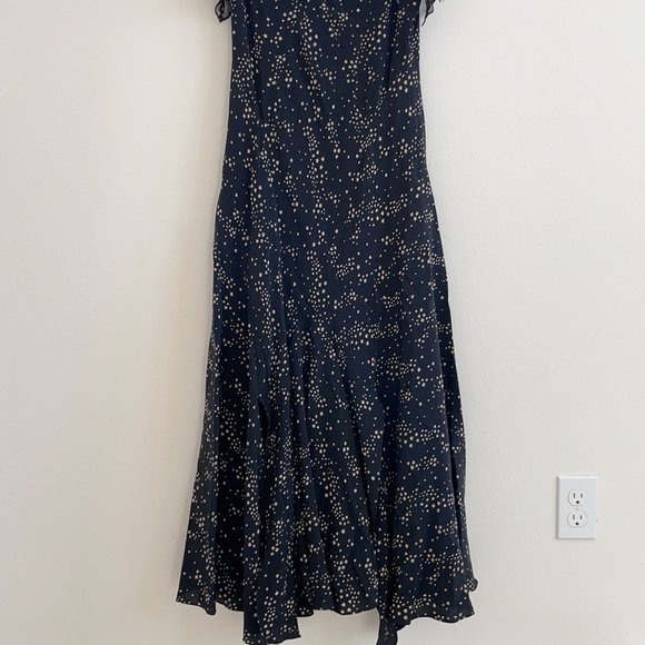 LoveShackFancy black star print silk maxi dress 0 - Picture 5 of 10